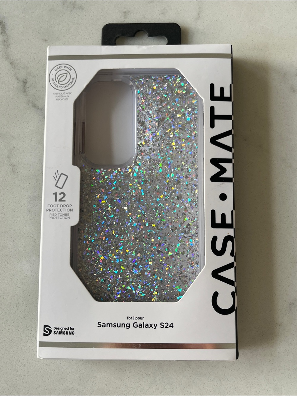 case-mate Silver Holographic Glitter Case for Samsung Galaxy S24